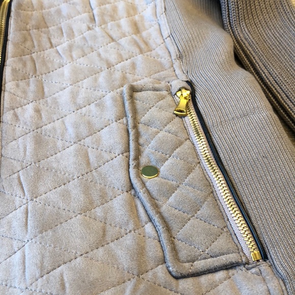 Fate Rowan Faux Suede Quilted Jacket - Picture 4 of 6